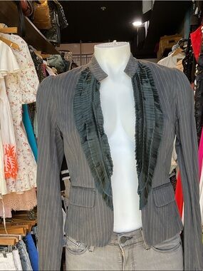 Converse John Varvatos Black Jacket with Cream and Red-Striped Lining